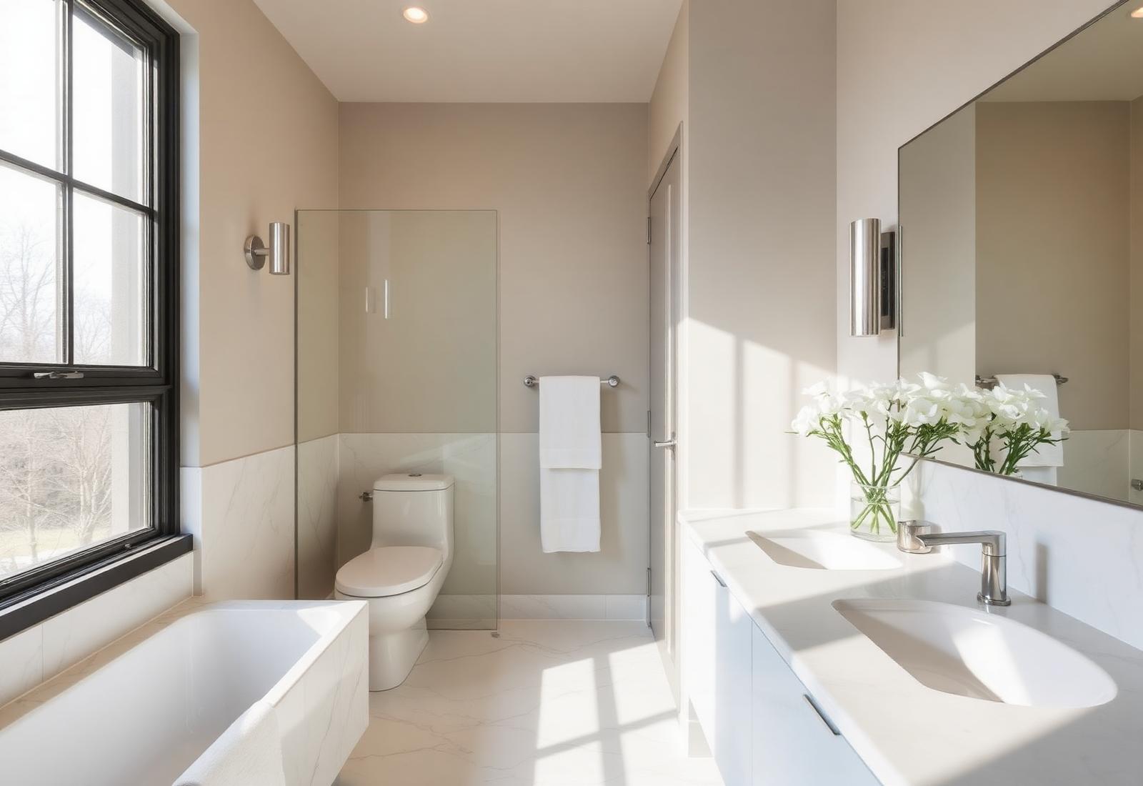 Bathroom reference — clean, modern finishes